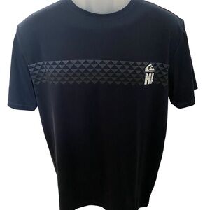 Quiksilver HI Moisture Wicking Navy Blue Short Sleeve Shirt Men S Small